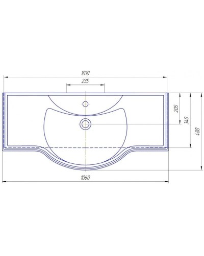 Тумба с раковиной белый глянец 106 см Corozo Классика SETSD-00000315/SD-00000373