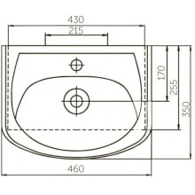 Тумба с раковиной белый глянец 46 см Corozo Орфей SETSD-00000384/SD-00000088