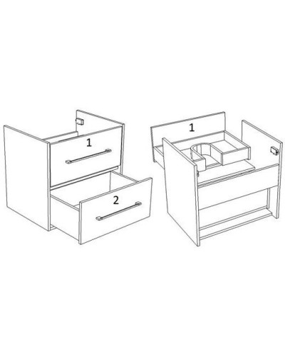Тумба с раковиной белый глянец/антик 66 см Corozo Гольф SETSD-00000311/SD-00000391