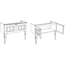 Тумба с раковиной белый матовый 106,5 см Corozo Таормина SETSD-00000322/SD-00000394