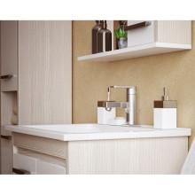 Тумба с раковиной белый глянец/лайн 76,5 см Corozo Лорена SETSD-00000356/SD-00000382