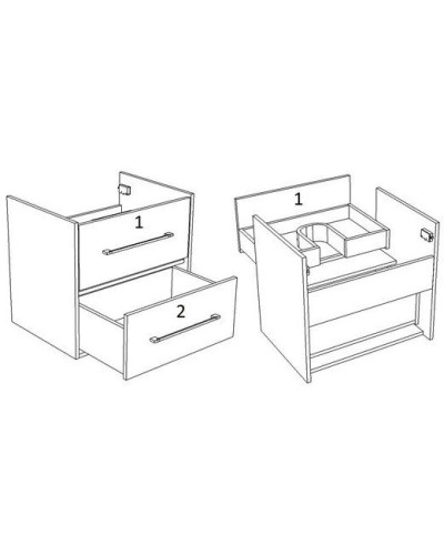 Тумба с раковиной белый глянец/дуб сонома 85 см Corozo Гольф SETSD-00000313/SD-00000381