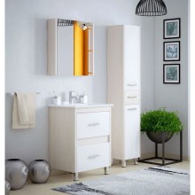 Тумба с раковиной белый глянец/лайн 66 см Corozo Верона SETSD-00000310/SD-00000391