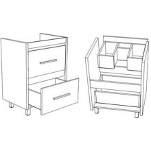 Тумба с раковиной белый глянец/лайн 66 см Corozo Верона SETSD-00000310/SD-00000391