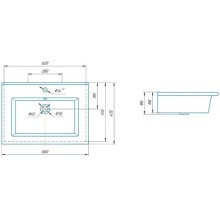 Тумба с раковиной белый глянец/лайн 66 см Corozo Верона SETSD-00000310/SD-00000391