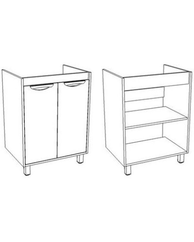 Тумба с раковиной белый глянец/бетон 66 см Corozo Чикаго SETSD-00000325/SD-00000391