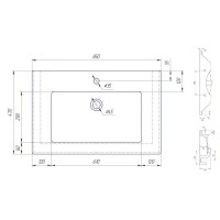 Тумба с раковиной белый глянец/антик 85 см Corozo Гольф SETSD-00000349/SD-00000381