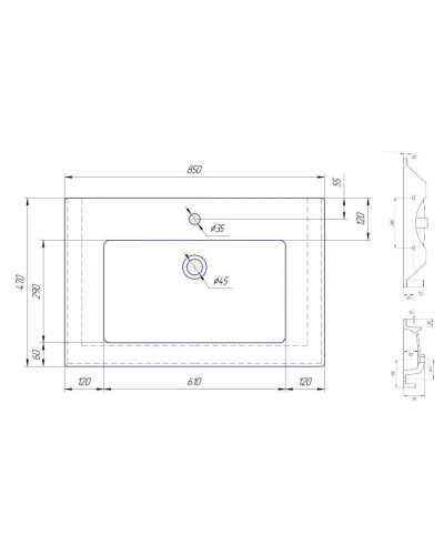 Тумба с раковиной белый глянец/антик 85 см Corozo Гольф SETSD-00000349/SD-00000381