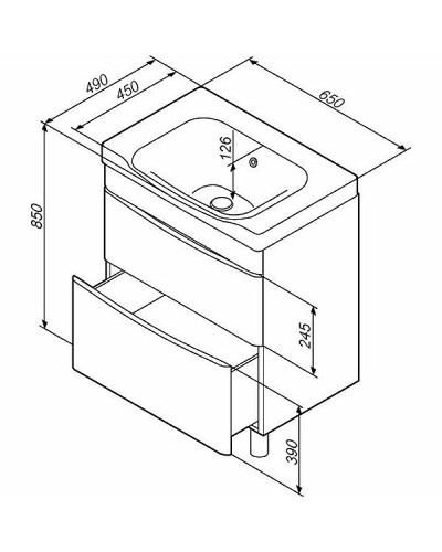 Тумба под раковину AM.PM Like 65 M80FSX0652WG Белая