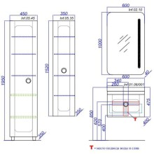 Тумба с раковиной белый глянец 60 см Aqwella 5 Stars Infinity SETInf.01.06/001/Inf.06.04.D