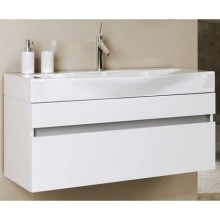 Тумба с раковиной белый глянец 100 см Aqwella 5 Stars Bergamo SETBer.01.10/W/Ber.10.04.D