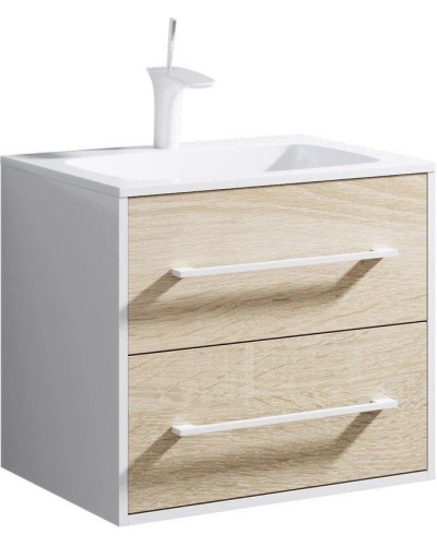 Тумба с раковиной дуб сонома/белый глянец 61,5 см Aqwella 5 Stars Miami SETMai.01.06/Mal.06.04.D
