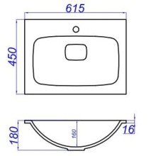 Тумба с раковиной дуб сонома/белый глянец 61,5 см Aqwella 5 Stars Miami SETMai.01.06/Mal.06.04.D
