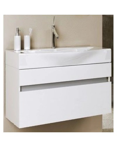 Тумба с раковиной белый глянец 80 см Aqwella 5 Stars Bergamo SETBer.01.08/W/Ber.08.04.D