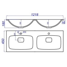 Тумба с раковиной крафт темный/белый глянец 121,8 см Aqwella 5 Stars Malaga SETMal.01.12/CD/Mal.12.04.D