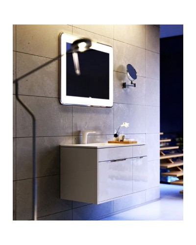 Тумба с раковиной белый глянец 91,8 см Aqwella 5 Stars Malaga SETMal.01.09/L/Mal.09.04.D-L