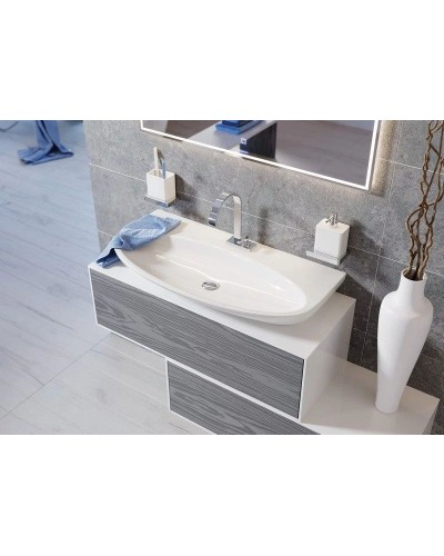 Тумба с раковиной миллениум серый/белый глянец 120 см Aqwella 5 Stars Genesis SETGEN0112MG/Esc.09.04.D