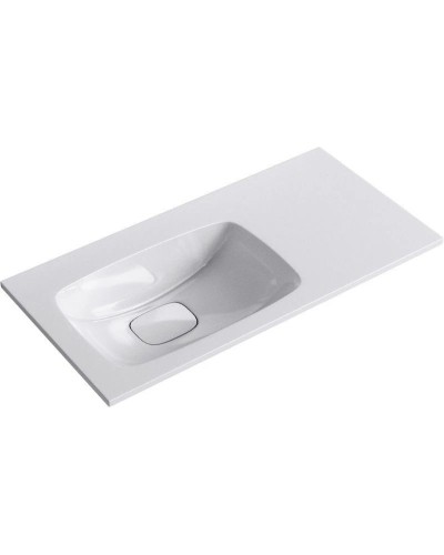 Тумба с раковиной крафт темный/белый глянец 91,8 см Aqwella 5 Stars Malaga SETMal.01.09/L/CD/Mal.09.04.D-L