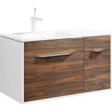 Тумба с раковиной крафт темный/белый глянец 91,8 см Aqwella 5 Stars Malaga SETMal.01.09/L/CD/Mal.09.04.D-L