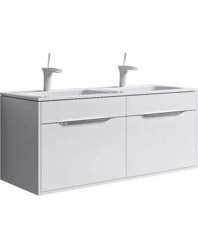 Тумба с раковиной белый глянец 121,8 см Aqwella 5 Stars Malaga SETMal.01.12/Mal.12.04.D