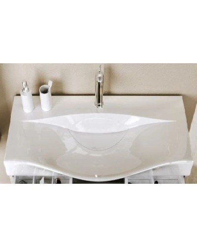 Тумба с раковиной белый глянец 80 см Aqwella 5 Stars Bergamo SETBer.01.08/n/W/Ber.08.04.D