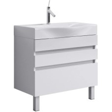 Тумба с раковиной белый глянец 80 см Aqwella 5 Stars Bergamo SETBer.01.08/n/W/Ber.08.04.D