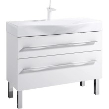 Тумба с раковиной белый глянец 100 см Aqwella 5 Stars Milan SETMil.01.10/2n/W/Ber.10.04.D