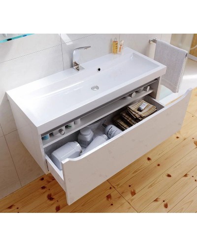 Тумба с раковиной белый глянец 100 см Aqwella 5 Stars Verona SETVer.01.10/W/Inf.10.04.D