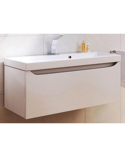 Тумба с раковиной белый глянец 100 см Aqwella 5 Stars Verona SETVer.01.10/W/Inf.10.04.D