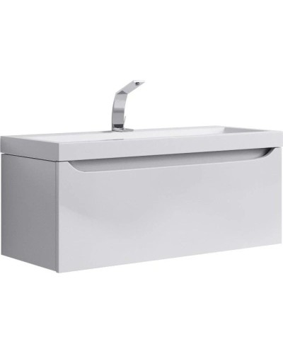 Тумба с раковиной белый глянец 100 см Aqwella 5 Stars Verona SETVer.01.10/W/Inf.10.04.D