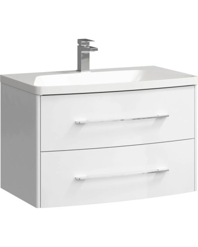 Тумба с раковиной белый глянец 80 см Aqwella 5 Stars Neringa SETNER0108/Ner.08.04.D