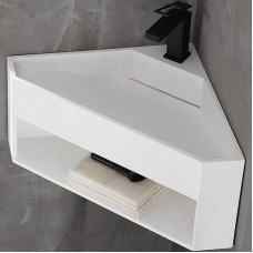 Тумба с раковиной Abber Stein 70 AS2653 угловая Белая матовая