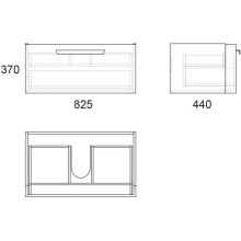 Тумба с раковиной белый глянец 85 см OWL 1975 Ragnar SETOW02.01.00/OWLB19-17085