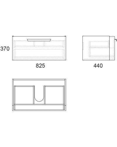 Тумба с раковиной белый глянец 85 см OWL 1975 Ragnar SETOW02.01.00/OWLB19-17085