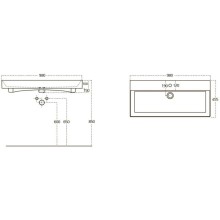 Тумба с раковиной белый глянец 98 см OWL 1975 Ragnar SETOW02.02.00/OWLB19-17100