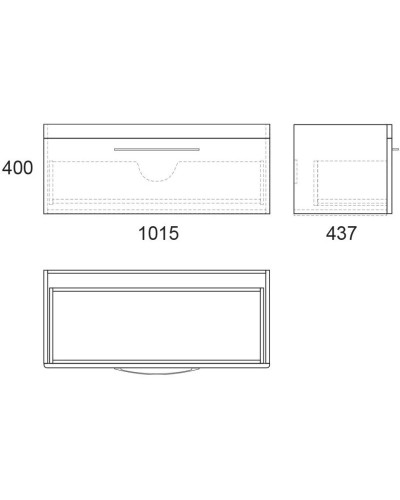 Тумба с раковиной белый глянец 105 см OWL 1975 Skansen SETOW05.02.00/OWLB1911105