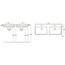 Тумба с раковиной белый глянец 119,5 см OWL 1975 Skansen SETOW05.03.00/OWLB19-11120