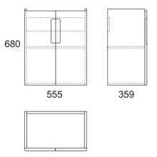 Тумба с раковиной белый глянец 60,4 см OWL 1975 Runn SETOW07.03.00/641785