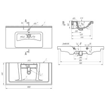 Тумба с раковиной белый глянец 100 см OWL 1975 Otalia SETOW04.03.00/641259