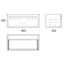 Тумба с раковиной белый глянец 100 см OWL 1975 Otalia SETOW04.03.00/641259