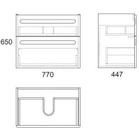 Тумба с раковиной белый глянец 80 см OWL 1975 Otalia SETOW04.06.00/640207