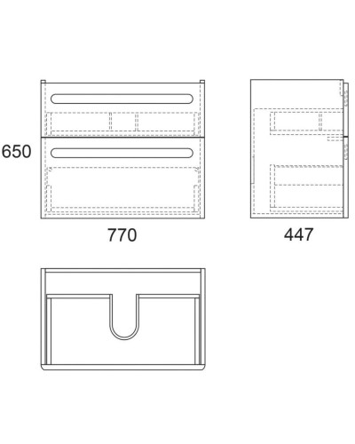 Тумба с раковиной белый глянец 80 см OWL 1975 Otalia SETOW04.06.00/640207