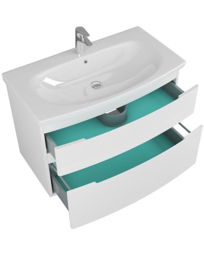 Тумба с раковиной белый глянец 90 см OWL 1975 Gotland SETOW01.02.30/OWLB19-16090