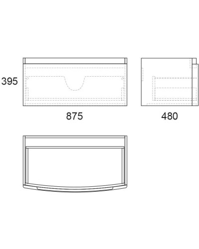 Тумба с раковиной белый глянец 90 см OWL 1975 Gotland SETOW01.00.30/OWLB19-16090