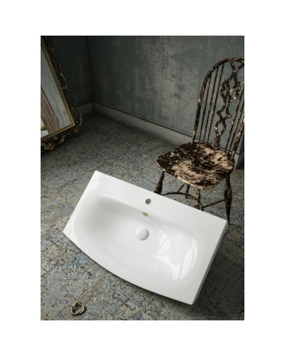 Тумба с раковиной белый глянец 90 см OWL 1975 Gotland SETOW01.00.30/OWLB19-16090