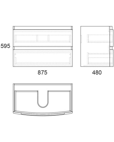 Тумба с раковиной белый глянец 90 см OWL 1975 Gotland SETOW01.02.00/OWLB19-16090