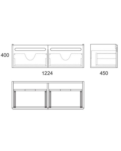 Тумба с раковиной белый глянец 125 см OWL 1975 Otalia SETOW04.04.00/641938