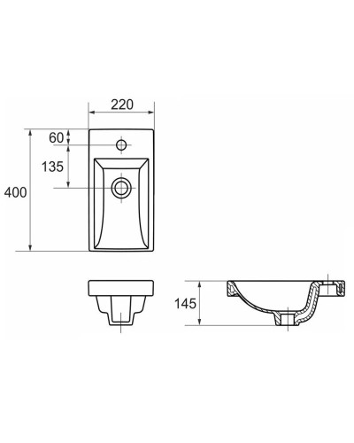 Тумба с раковиной белый глянец 40 см OWL 1975 Runn SETOW07.01.00/S-UM-COM40/1-w