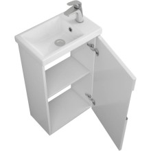 Тумба с раковиной белый глянец 40 см OWL 1975 Runn SETOW07.01.00/S-UM-COM40/1-w