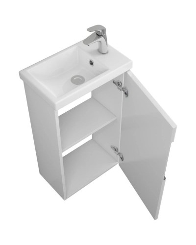 Тумба с раковиной белый глянец 40 см OWL 1975 Runn SETOW07.01.00/S-UM-COM40/1-w
